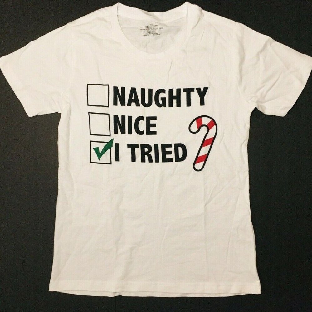 Naughty, Nice, I Tried Boys 4/6 Cotton Tee New